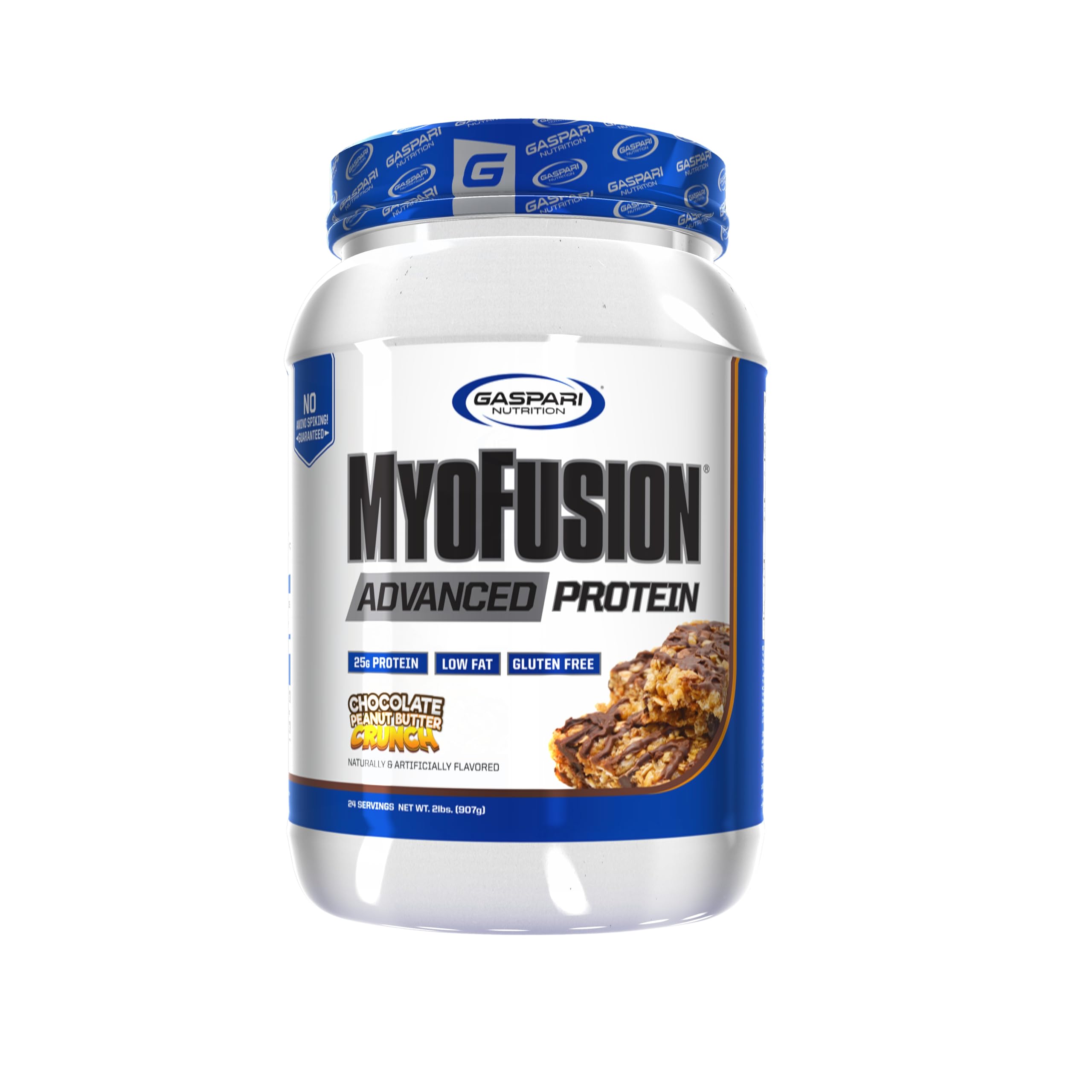 Gaspari Nutrition Myofusion Advanced Protein Chocolate Peanut Butter Crunch 2 Pound Low Fat Gluten Free Protein Blend wi