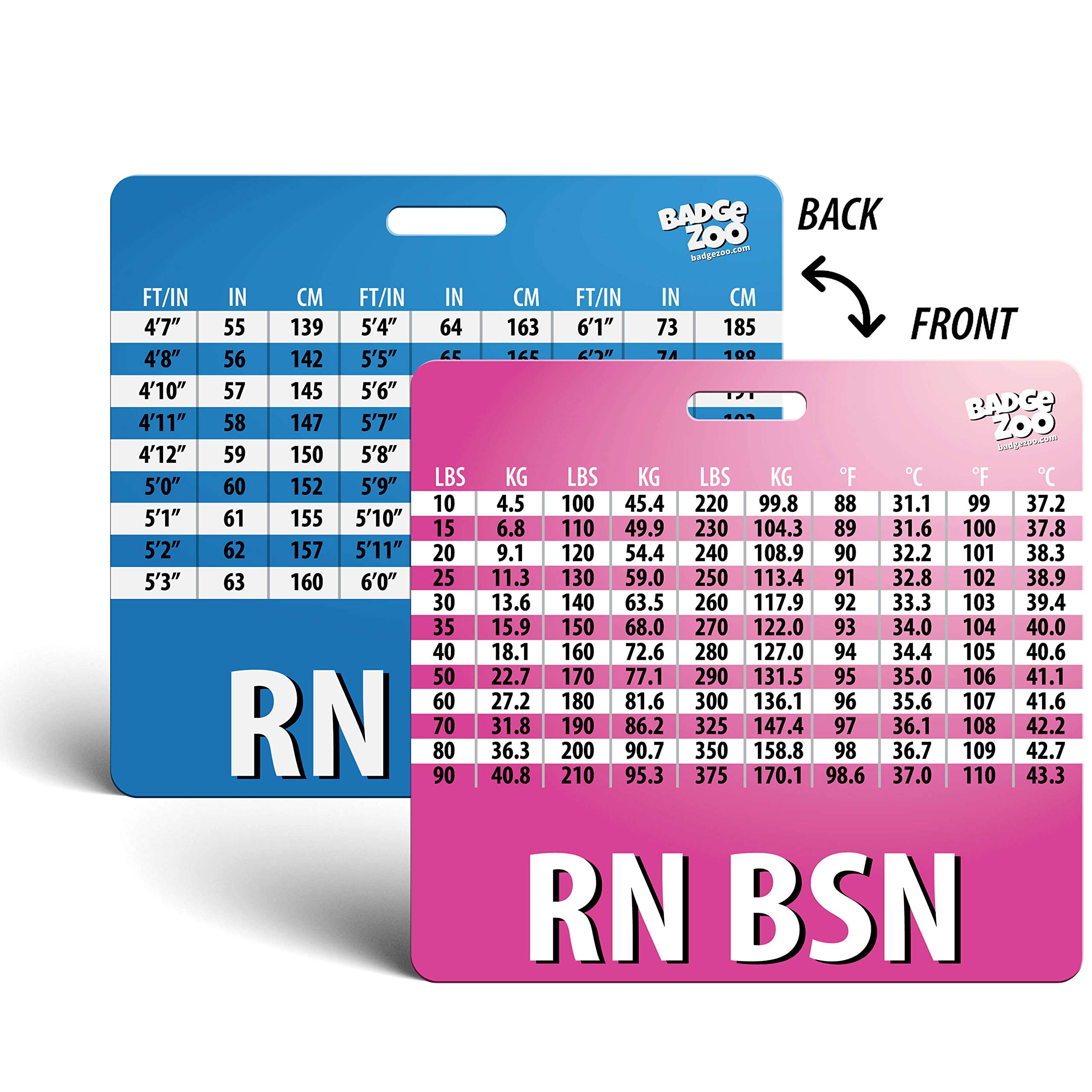 RN BSN Badge Buddy - Pink/Blue - Professional Registered Nurse ID Badge with Bachelor's Degree - BadgeZoo
RN BSN Badge B